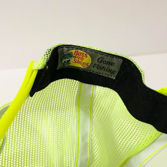 Bass Pro Shops Adjustable SnapBack Mesh Fishing Hat Cap Neon - Picture 9 of 16